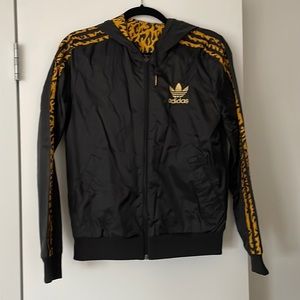 Adidas reversible windbreaker style zip jacket